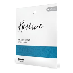 D'Addario ODBR0330 Organic Reserve Eb Clarinet Reeds, Strength 3.0, Individually-Sealed, 3-Pack