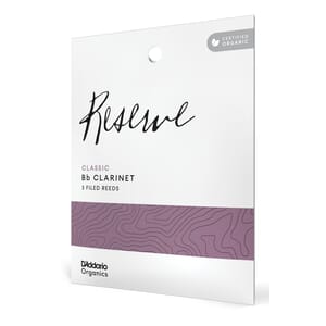D'Addario ODCT0325 Organic Reserve Classic Bb Clarinet Reeds, Strength 2.5, Individually-Sealed, 3-Pack