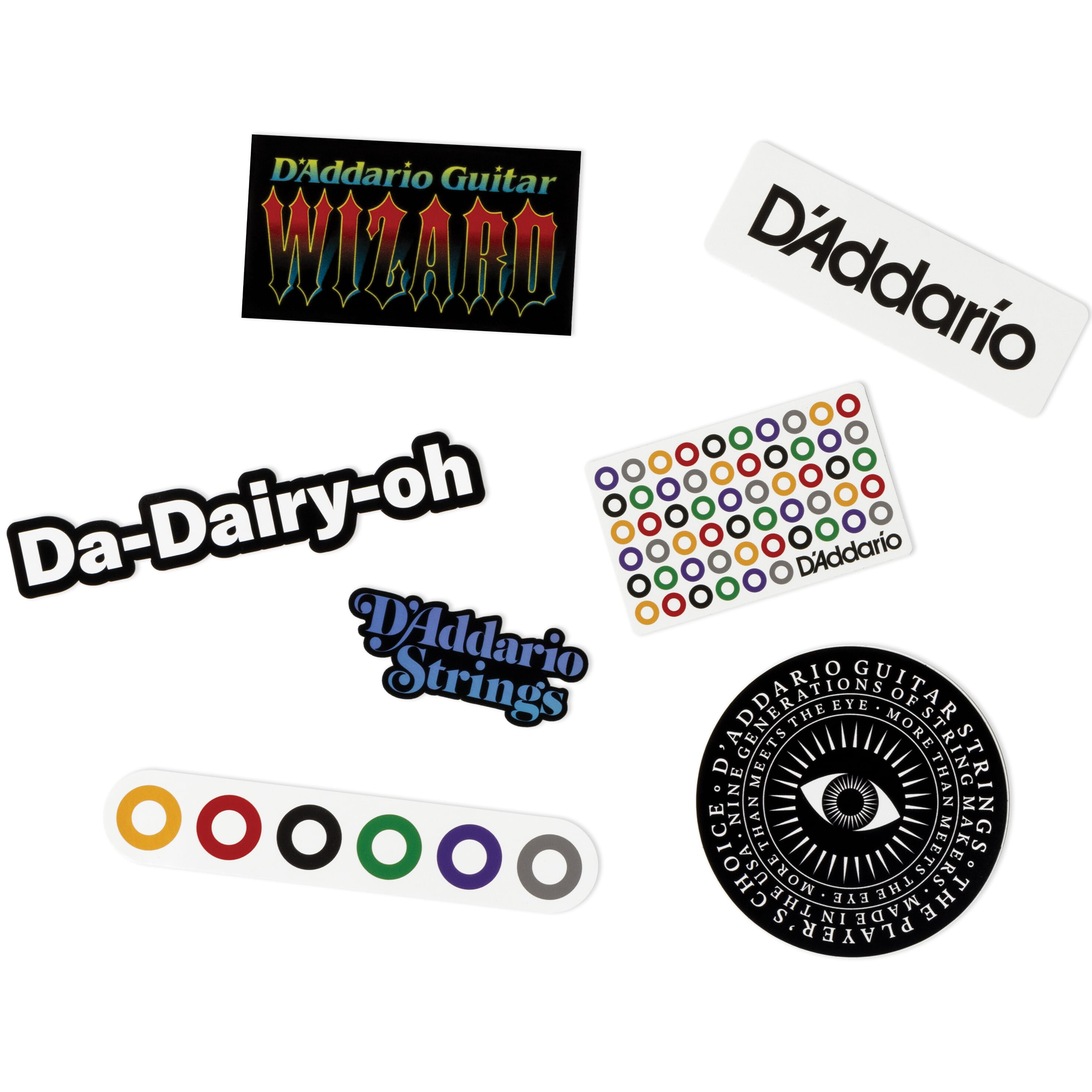 D'Addario CZD240100 Sticker Pack, Assorted