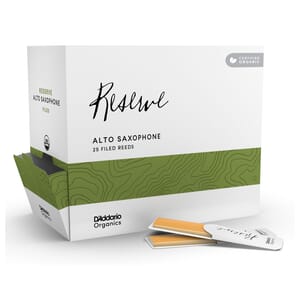 D'Addario ODJR0120-B25 Organic Reserve Alto Saxophone Reeds, Strength 2.0, Individually-Sealed, 25-Pack