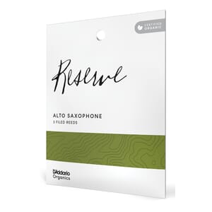 D'Addario ODJR0325 Organic Reserve Alto Saxophone Reeds, Strength 2.5, Individually-Sealed, 3-Pack