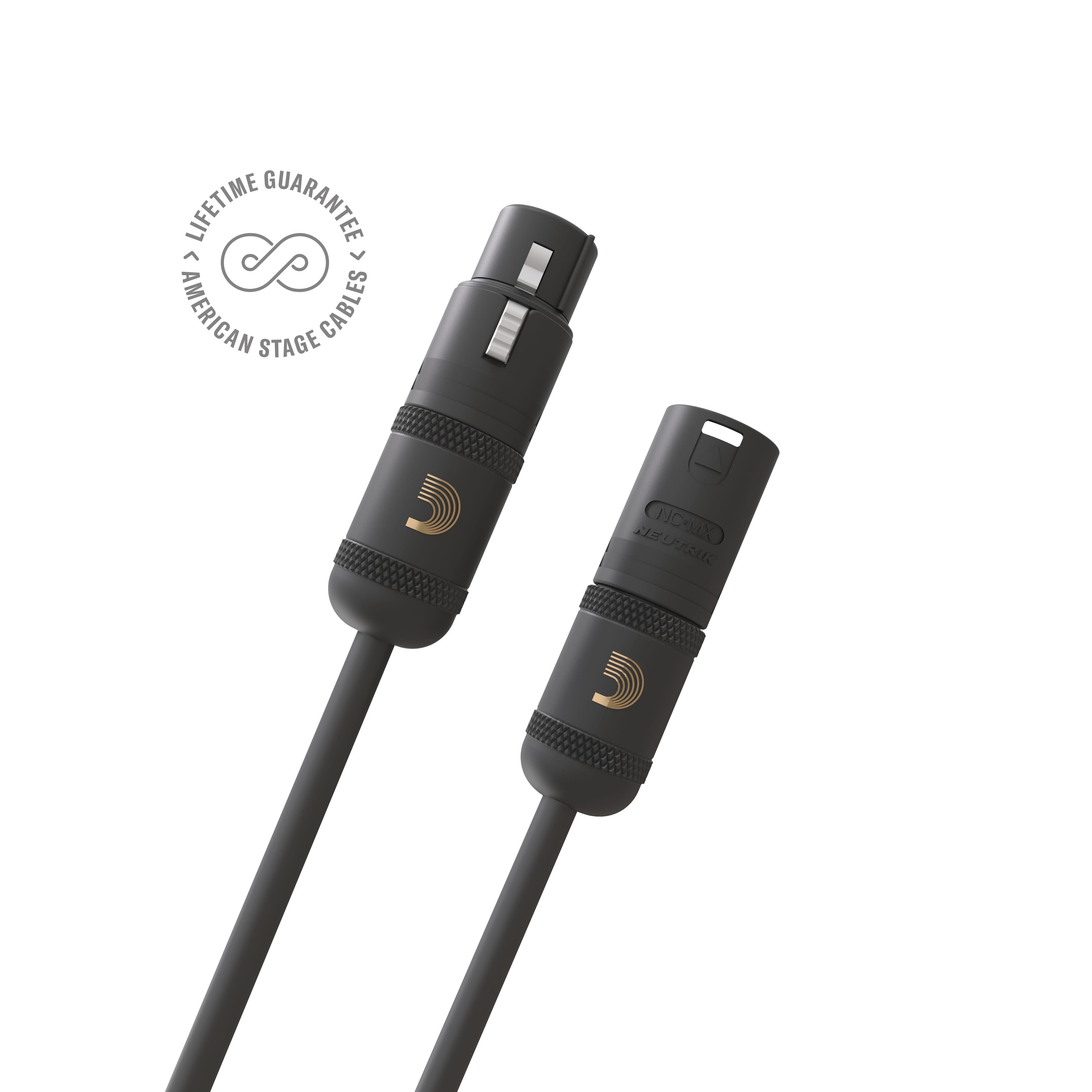 D'Addario PW-AMSM-25 American Stage Series Microphone Cable, XLR Male to XLR Female, 25 feet