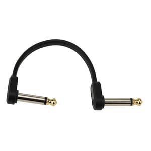 D'Addario PW-FPRR-204OS Flat Patch Cable, 4in Offset Right Angle, Twin PK