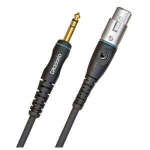 D'Addario PW-GM-25 Custom Series Microphone Cable, XLR Female to 1/4 Inch, 25 feet