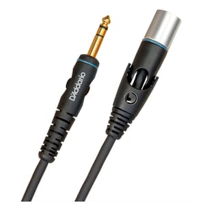 D'Addario PW-GMMS-10 Custom Series Microphone Cable, XLR Male to 1/4 Inch, 10 feet