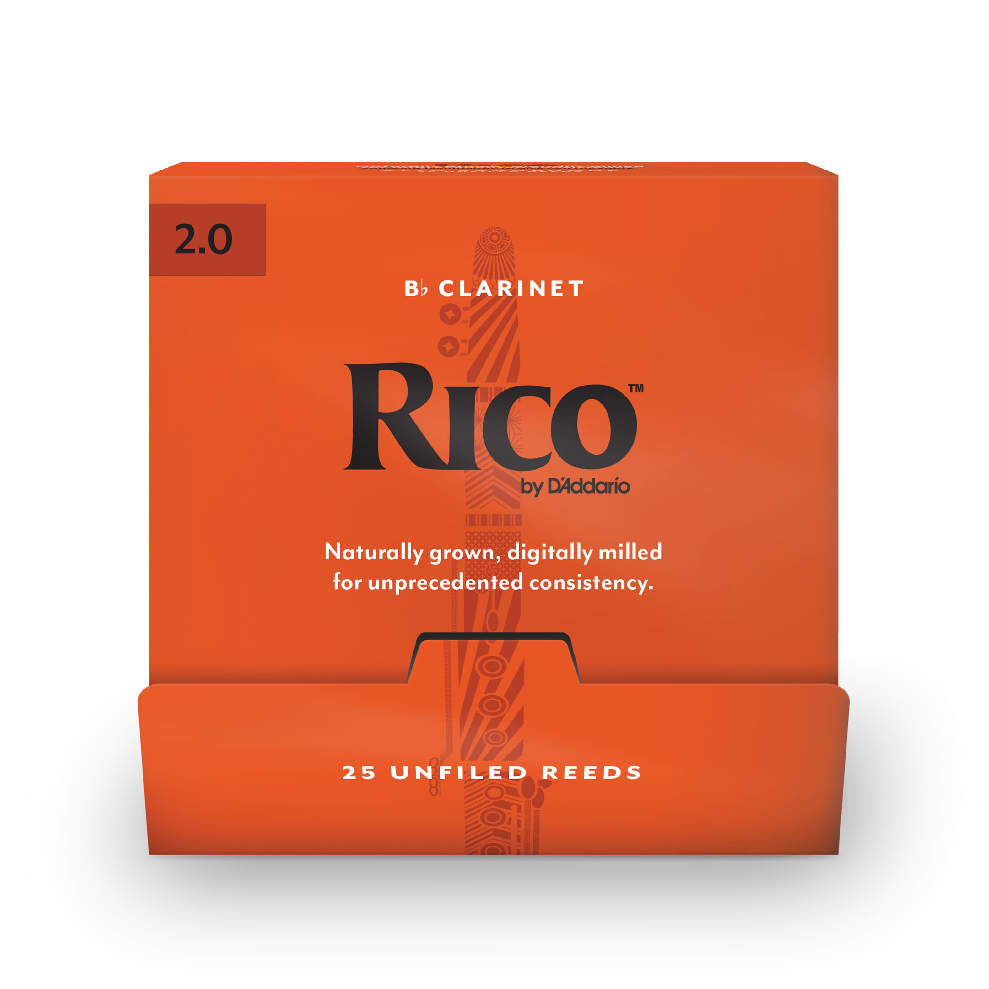 Rico RCA0120-B25 Bb Clarinet Reeds, #2.0, 25-Count Single Reeds