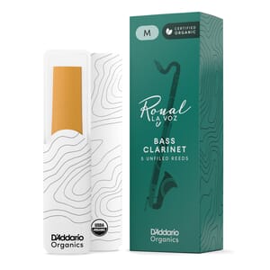 D'Addario REC05MD La Voz Bass Clarinet Reeds, Strength Medium, 5 Pack