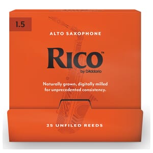Rico RJA0115-B25 Alto Saxophone Reeds, #1.5, 25-Count Single Reeds