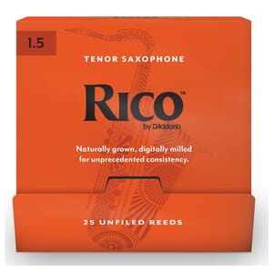 Rico RKA0115-B25 Tenor Saxophone Reeds, #1.5, 25-Count Single Reeds
