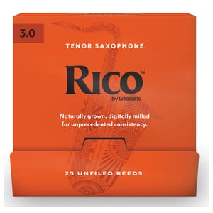 Rico RKA0130-B25 Tenor Saxophone Reeds, #3.0, 25-Count Single Reeds