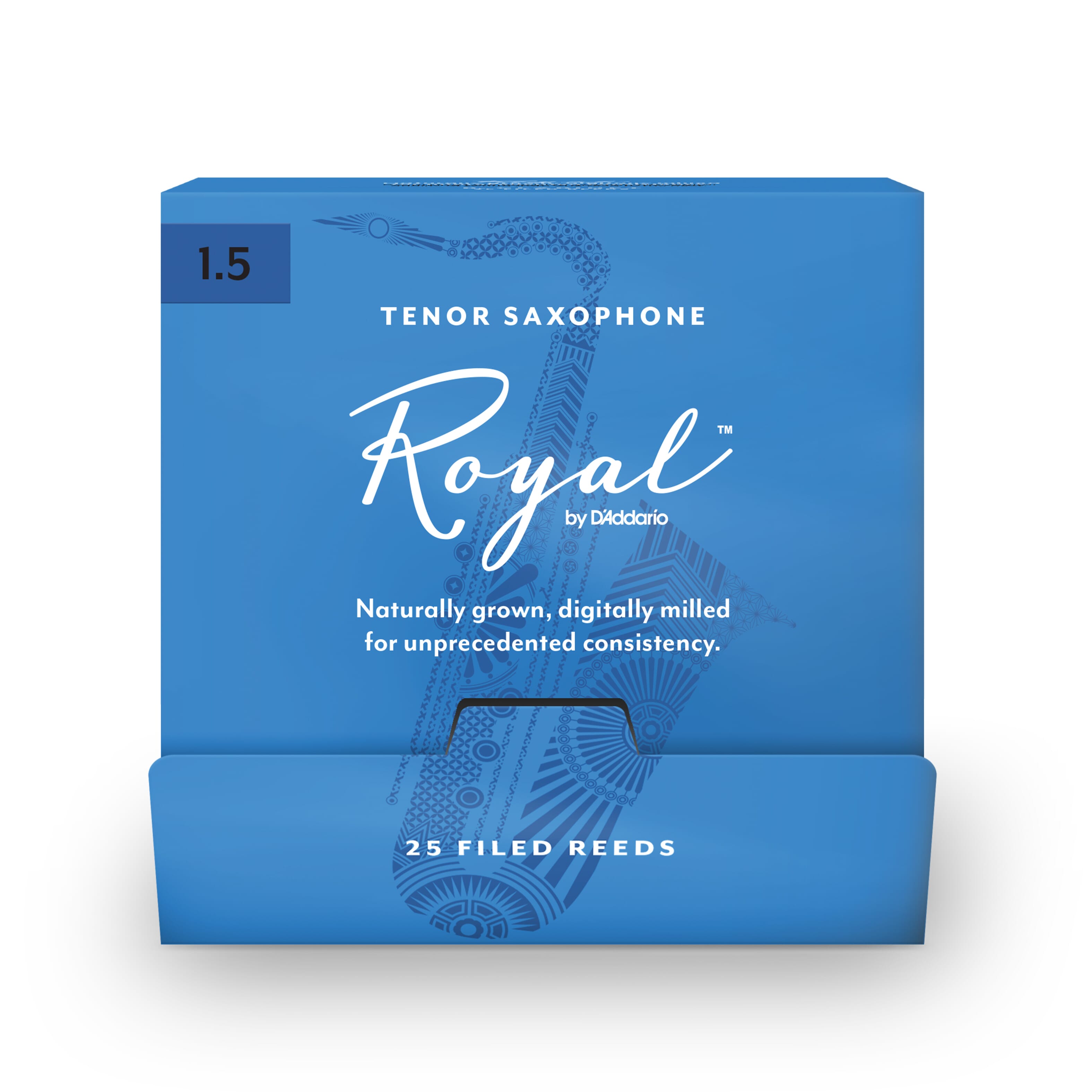 Rico Royal RKB0115-B25 Tenor Saxophone Reeds, #1.5, 25-Count Single Reeds