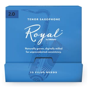 Rico Royal RKB0120-B25 Tenor Saxophone Reeds, #2.0, 25-Count Single Reeds