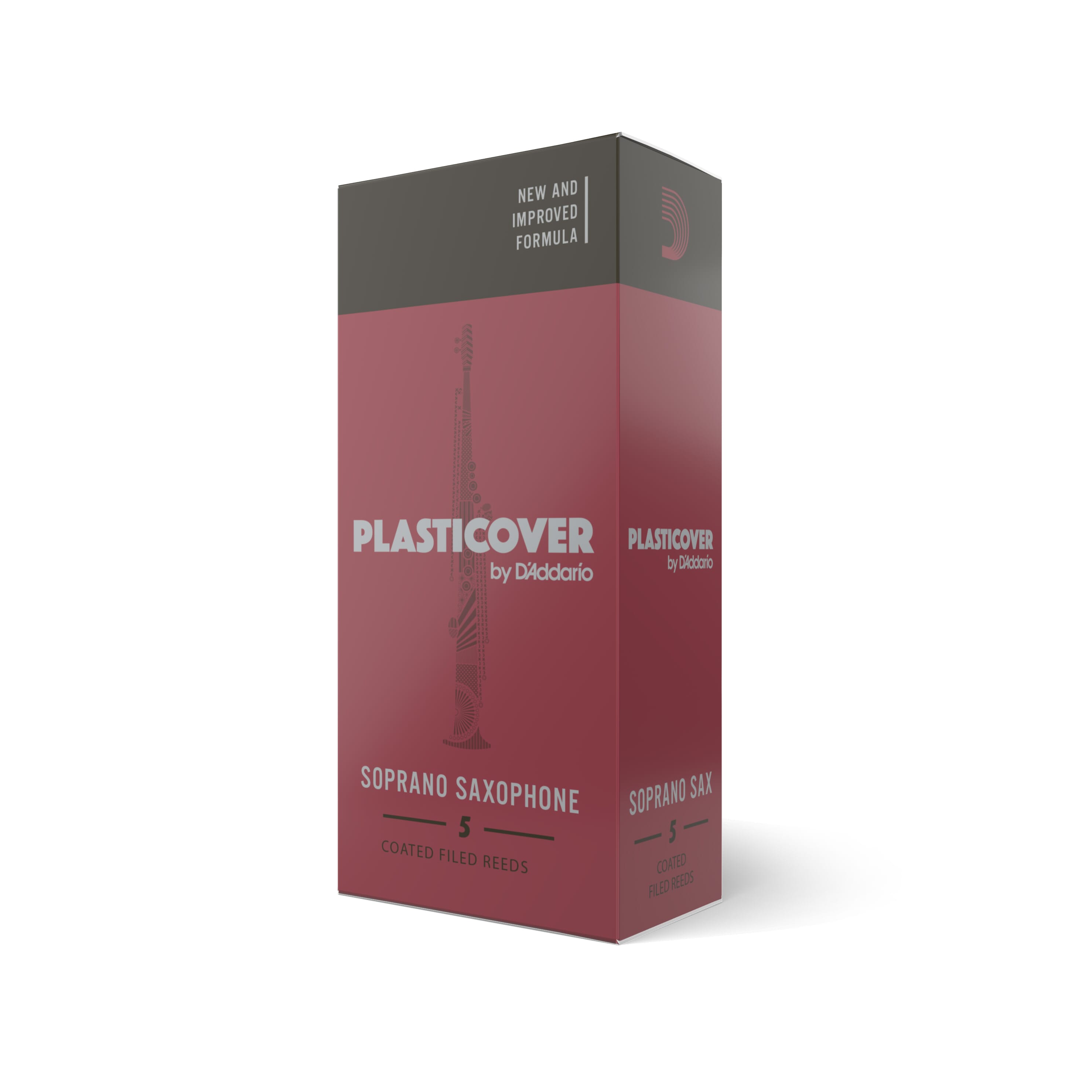 Plasticover RRP05SSX350 by Soprano Sax Reeds, Strength 3.5, 5-pack