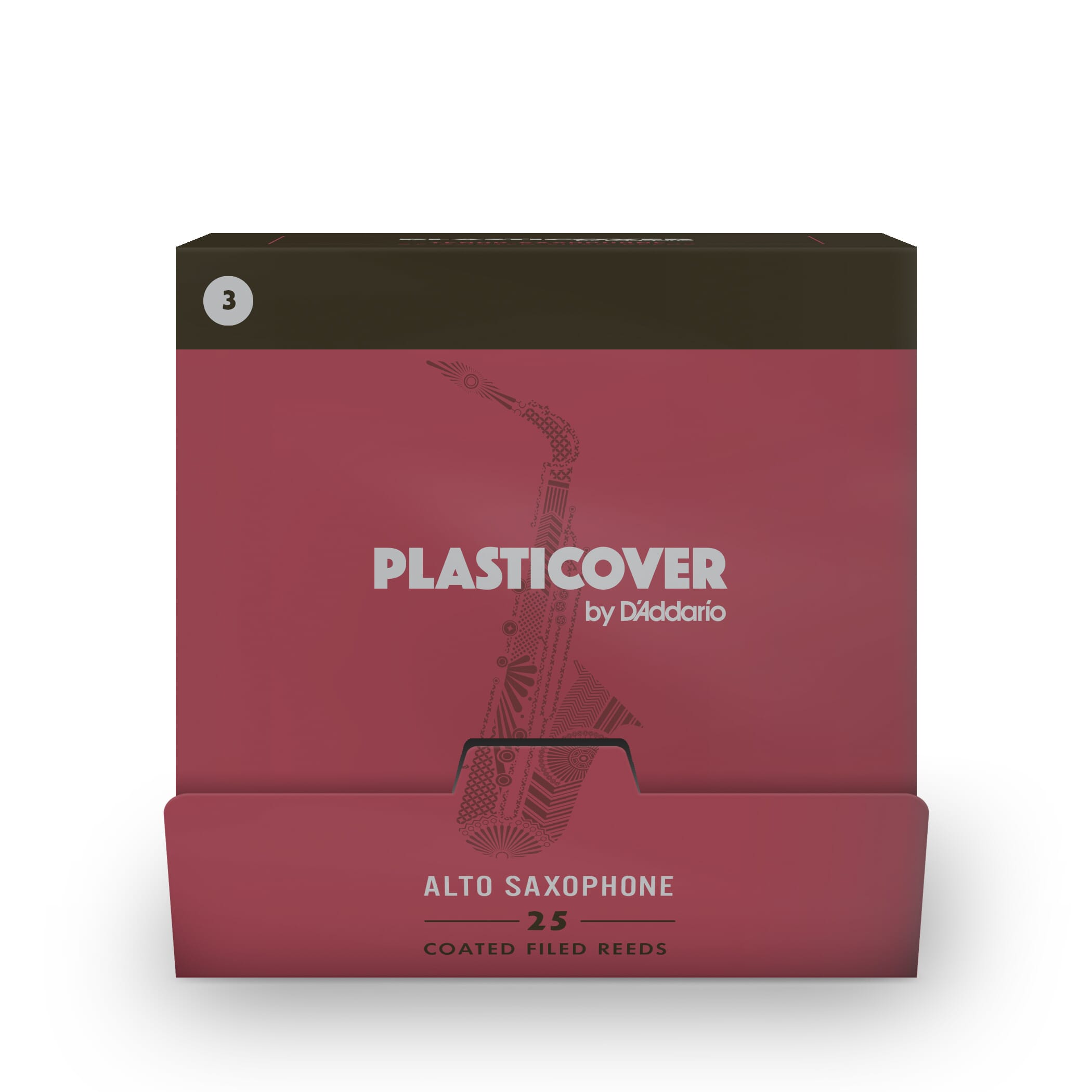Plasticover RRPASX300-B25 by Alto Saxophone Reeds, Strength 3.0, 25-pack