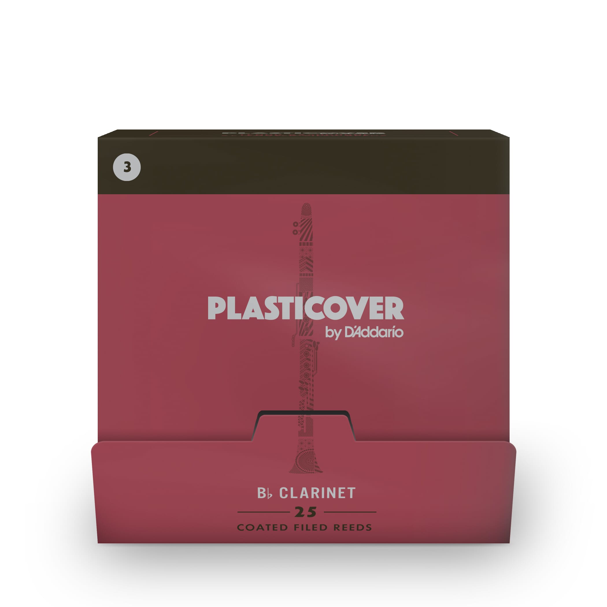 Plasticover RRPBCL300-B25 by Bb Clarinet Reeds, Strength 3.0, 25-Pack