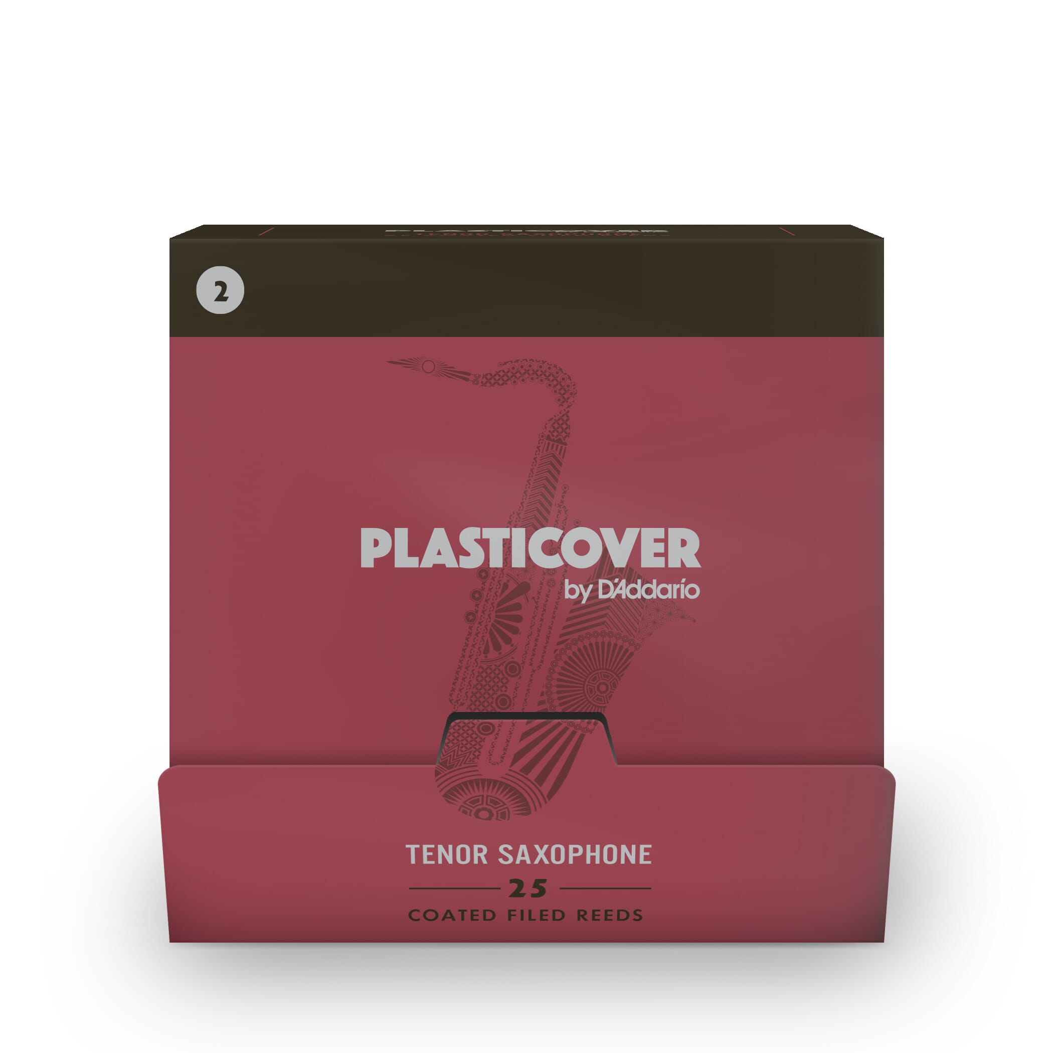 Plasticover RRPTSX200-B25 by Tenor Saxophone Reeds, Strength 2.0, 25-pack