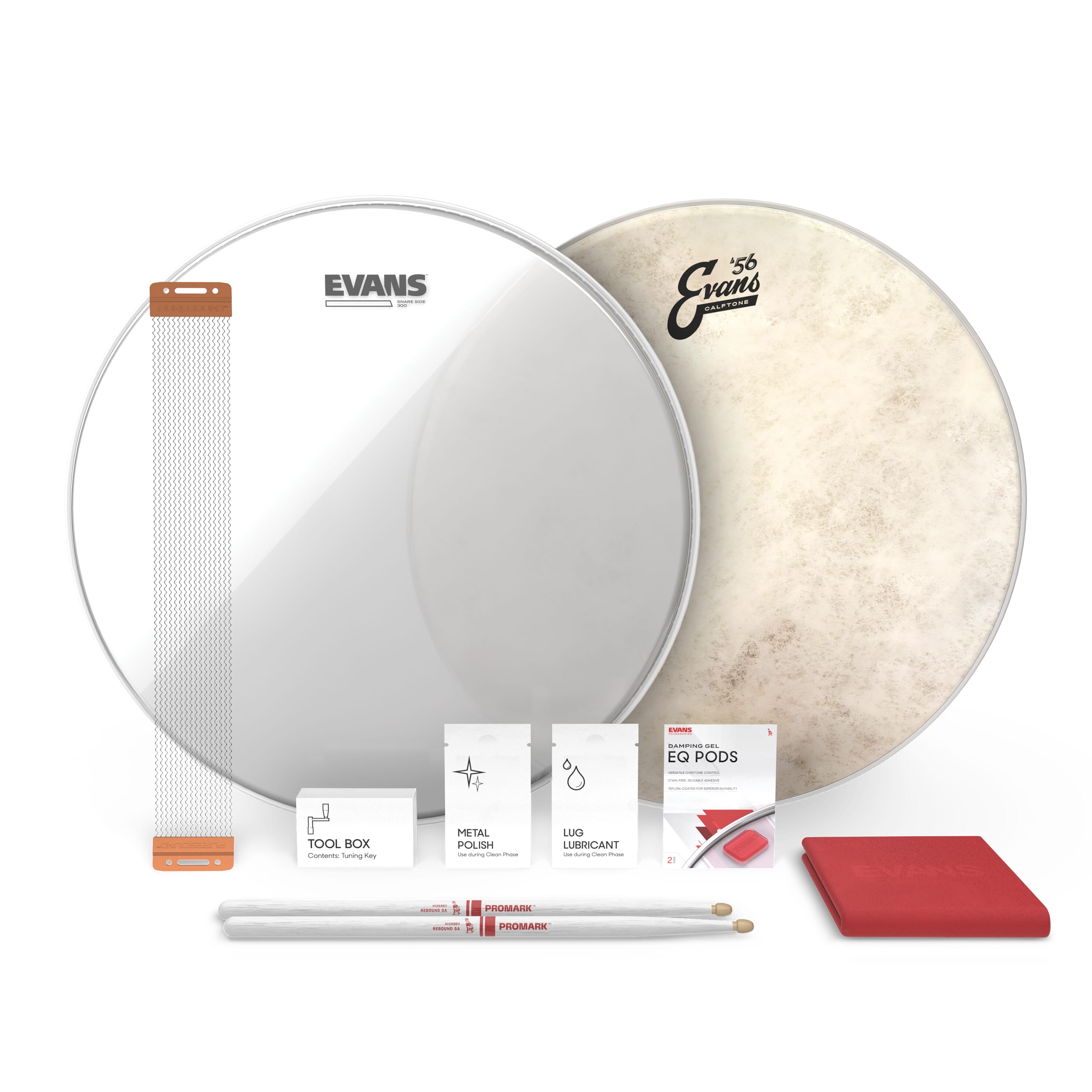 EVANS ESTUK-14C7-1 14” Calftone Snare Tune Up Kit
