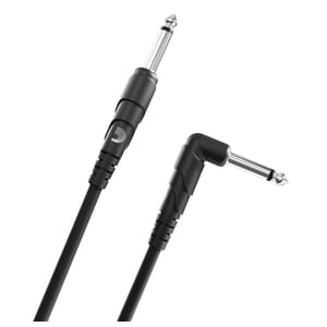 D'Addario PW-CGTRA-20 Classic Series Instrument Cable, Right Angle Plug, 20 feet
