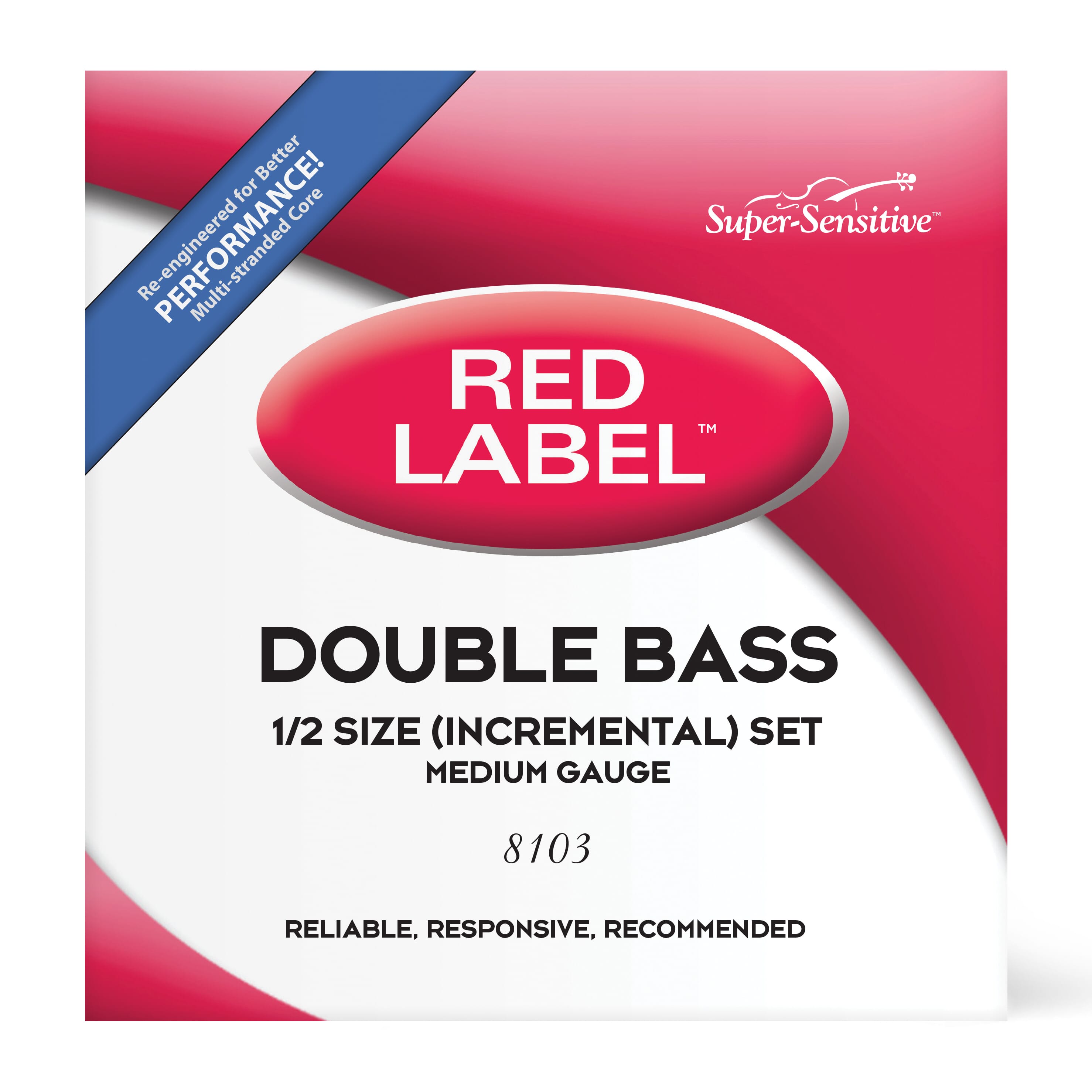 D'Addario 8103 Red Label Bass Set 1/2 Incremental