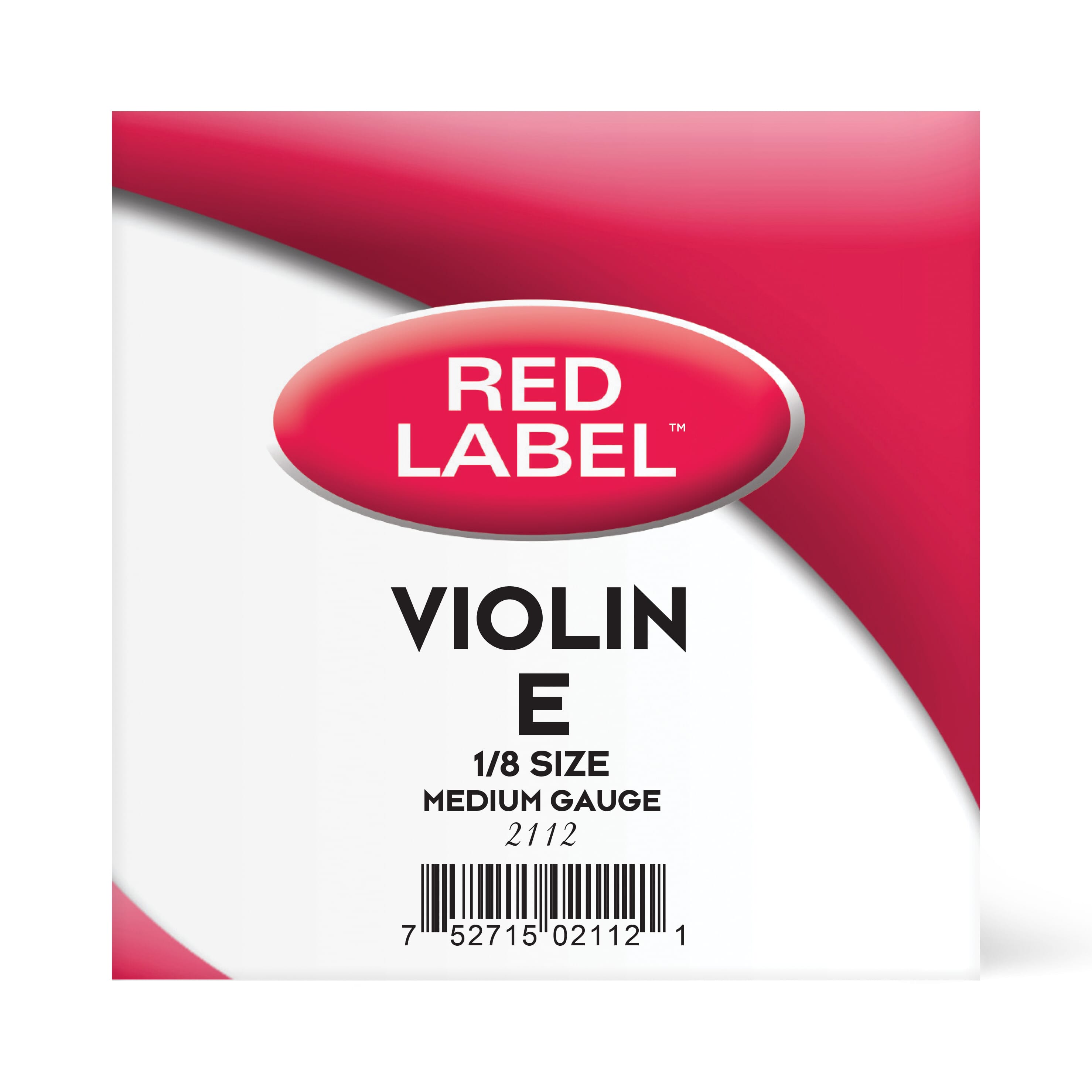 D'Addario 2112 Red Label Violin E Single String 1/8