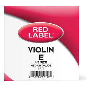 D'Addario 2112 Red Label Violin E Single String 1/8