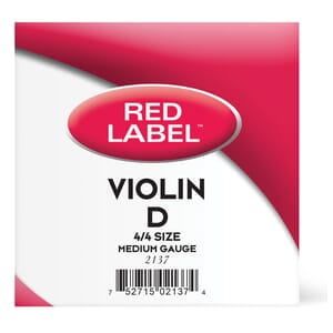 D'Addario 2137 Red Label Violin D Single String 4/4 Medium