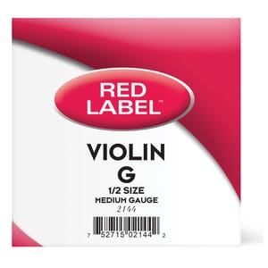 D'Addario 2144 Red Label Violin G Single String 1/2 Medium