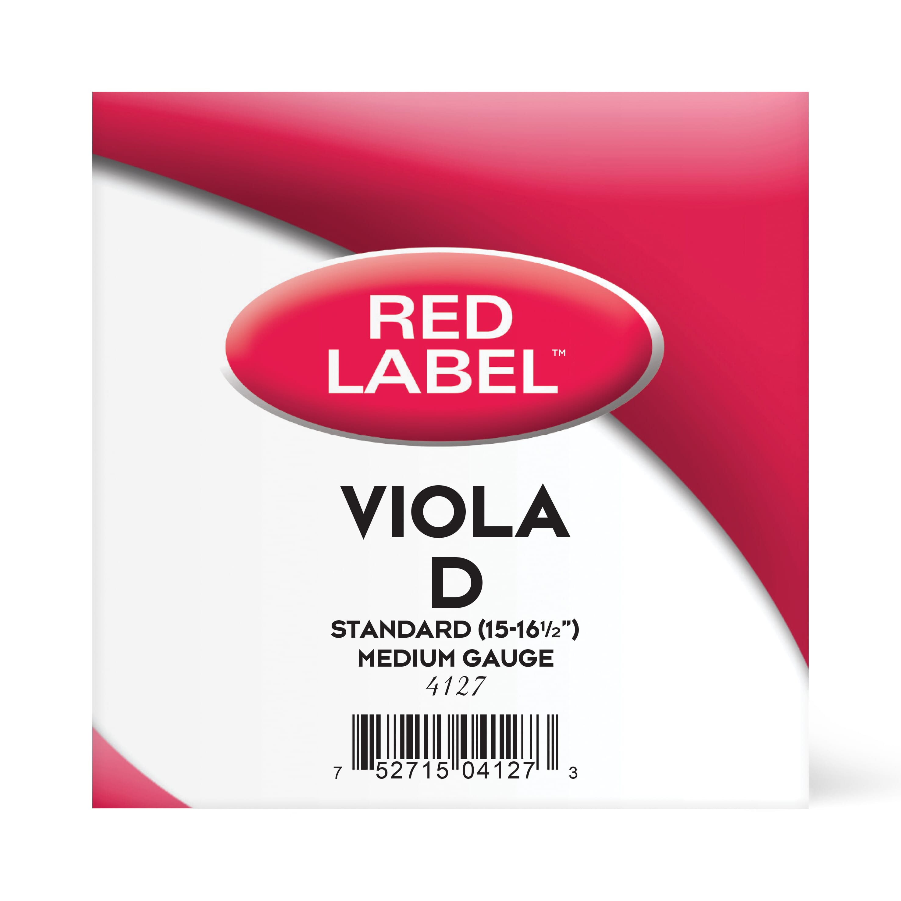 D'Addario 4127 Red Label Viola D Single String 15-16.5" Medium