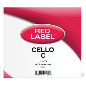 D'Addario 6144 Red Label Cello C Single String 1/2 Medium