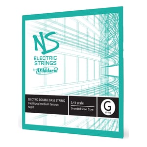 D'Addario NS611 NS Electric Traditional Bass Single G String, 3/4 Scale, Medium Tension