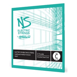 D'Addario NS617 NS Electric Traditional Bass Single High C String, 3/4 Scale, Medium Tension