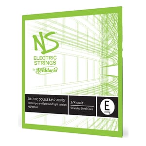 D'Addario NSFW614 NS Electric Contemporary Bass Single E String, 3/4 Scale, Light Tension
