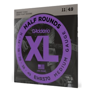 D'Addario EHR370 Half Round Electric Guitar Strings, Medium, 11-49