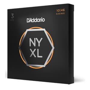 D'Addario NYXL1046-3P Nickel Wound Electric Guitar Strings, Regular Light, 10-46, 3 Sets