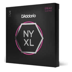 D'Addario NYXL0942-3P Nickel Wound Electric Guitar Strings, Super Light, 9-42, 3 Sets