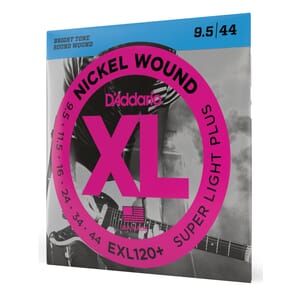 D'Addario EXL120+ EXL120+ Nickel Wound Electric Guitar Strings, Super Light Plus, 9.5-44