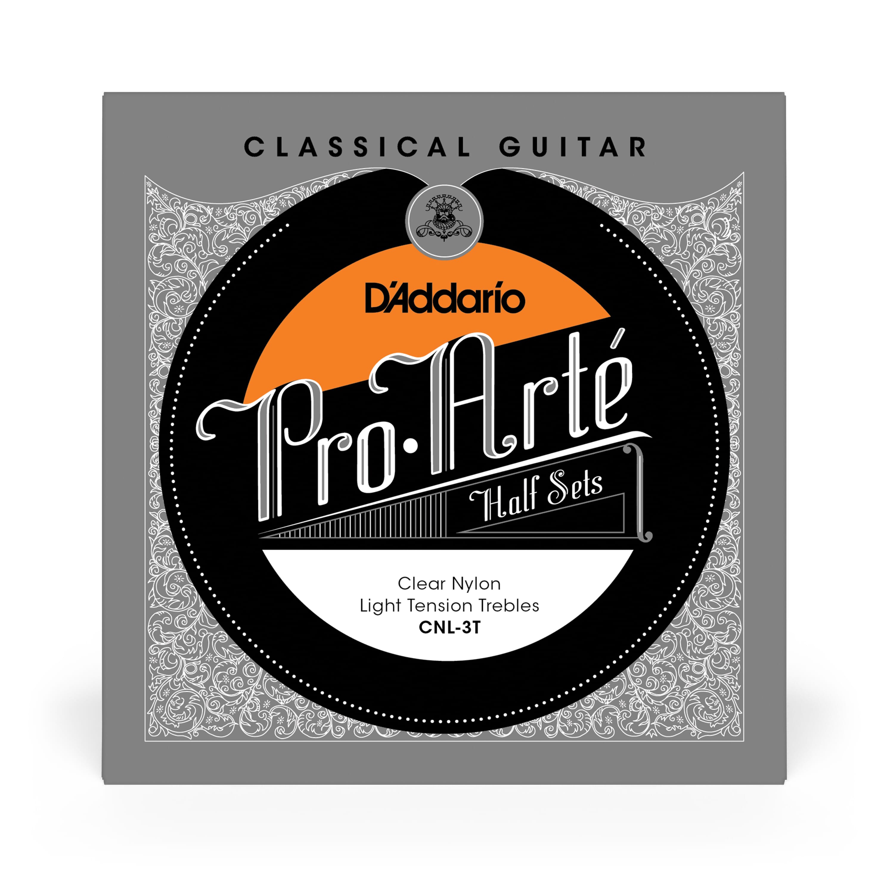 D'Addario CNL-3T Pro-Arte Clear Nylon Classical Guitar Half Set, Light Tension