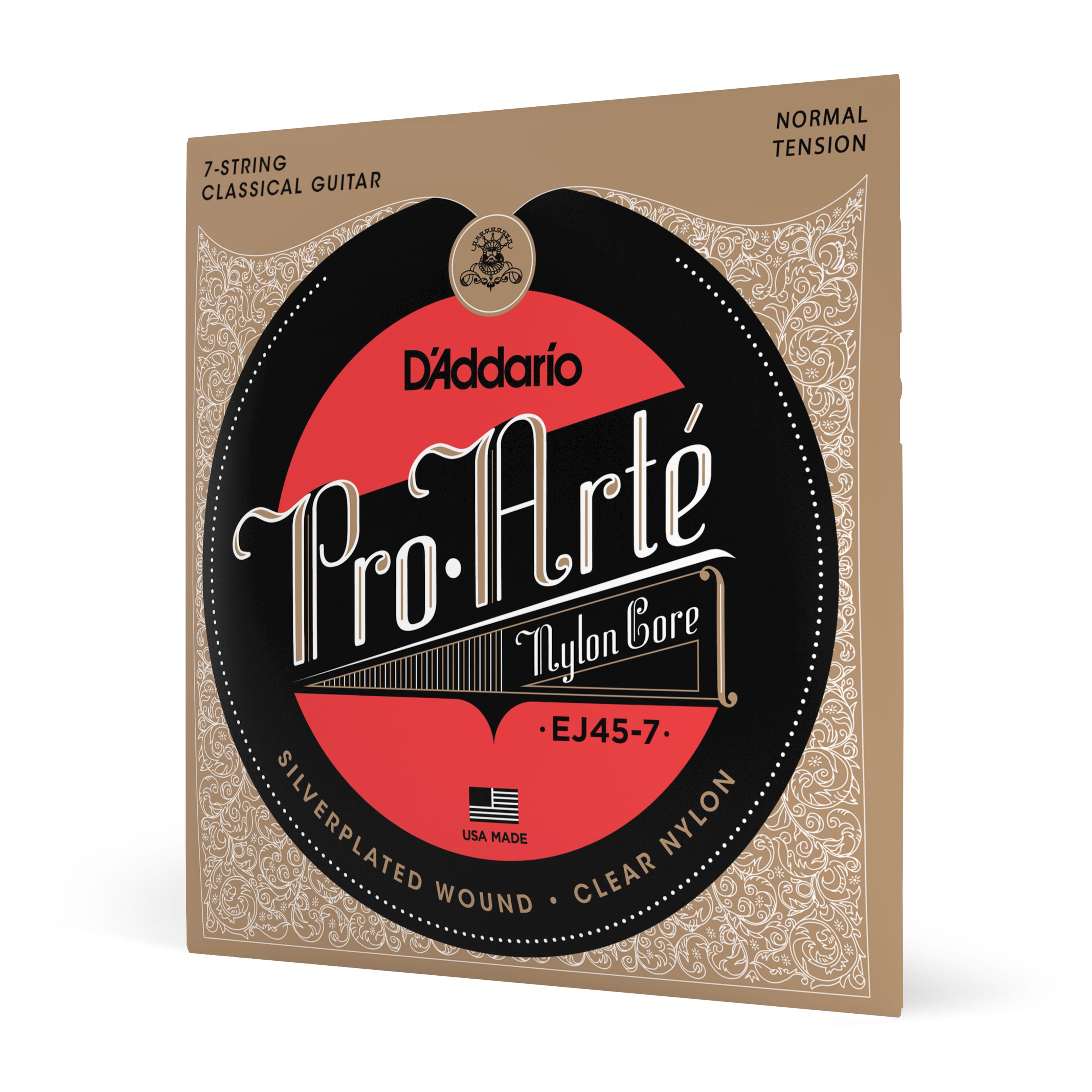 D'Addario EJ45-7 Normal Tension Pro-Arté Nylon 7-String Classical Guitar Strings