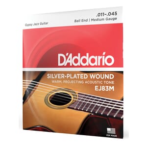 D'Addario EJ83M Gypsy Jazz Acoustic Guitar Strings, Ball End, Medium, 11-35