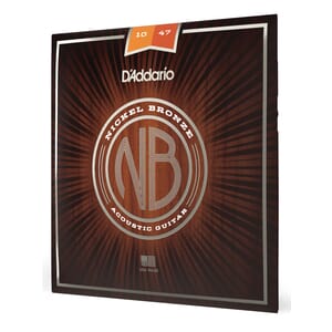 D'Addario NB1047 Nickel Bronze Acoustic Guitar Strings, Extra Light, 10-47