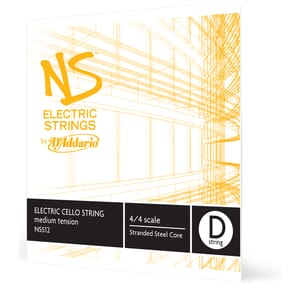 D'Addario NS512 NS Electric Cello Single D String, 4/4 Scale, Medium Tension