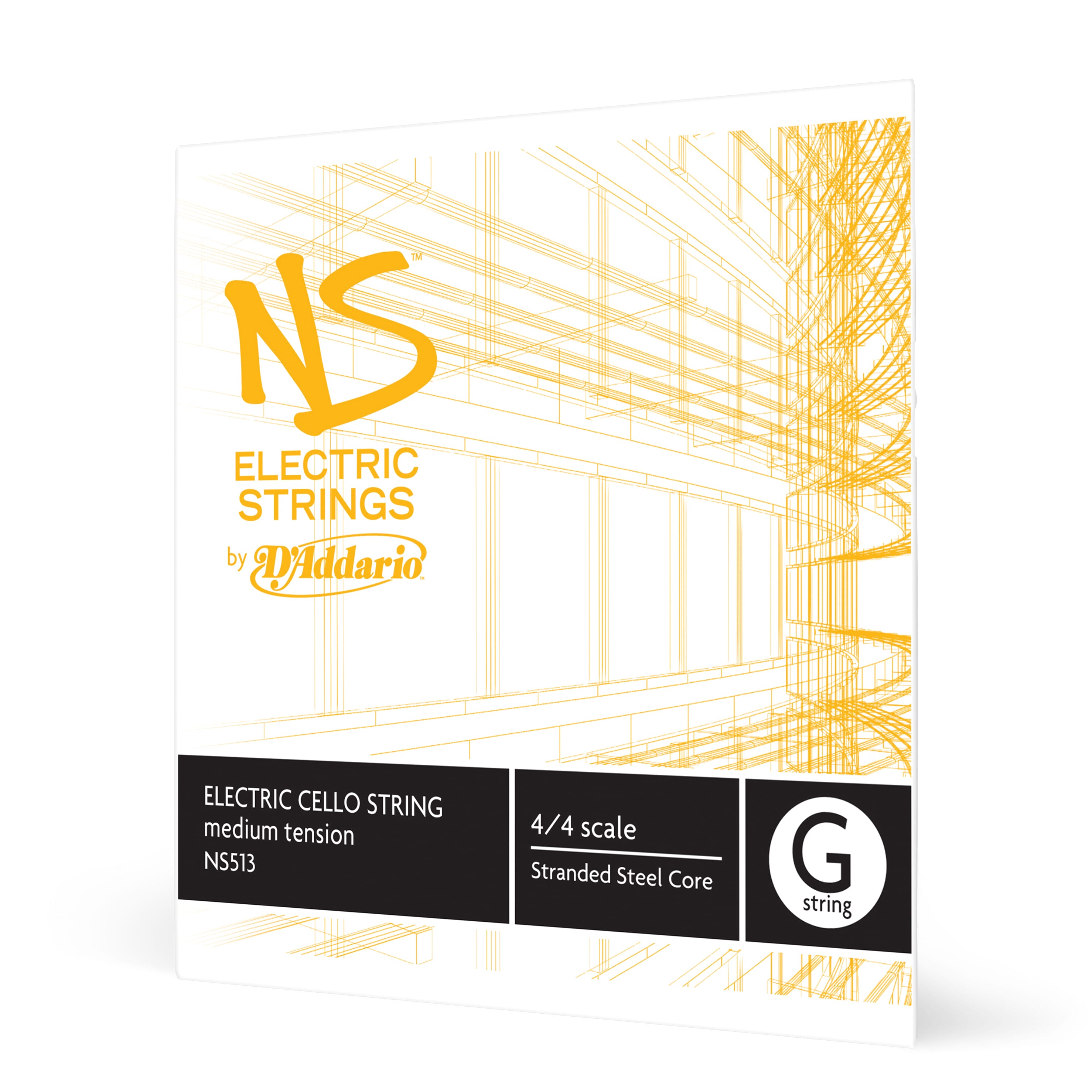 D'Addario NS513 NS Electric Cello Single G String, 4/4 Scale, Medium Tension