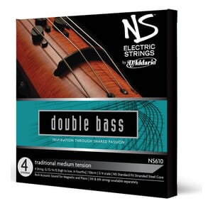 D'Addario NS610 NS Electric Traditional Bass String Set, 3/4 Scale, Medium Tension