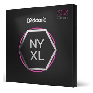 D'Addario NYXL0980 Nickel Wound 8-String Electric Guitar Strings, Super Light, 09-80
