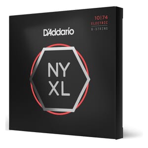D'Addario NYXL1074 Nickel Wound 8-String Electric Guitar Strings, Light Top / Heavy Bottom, 10-74