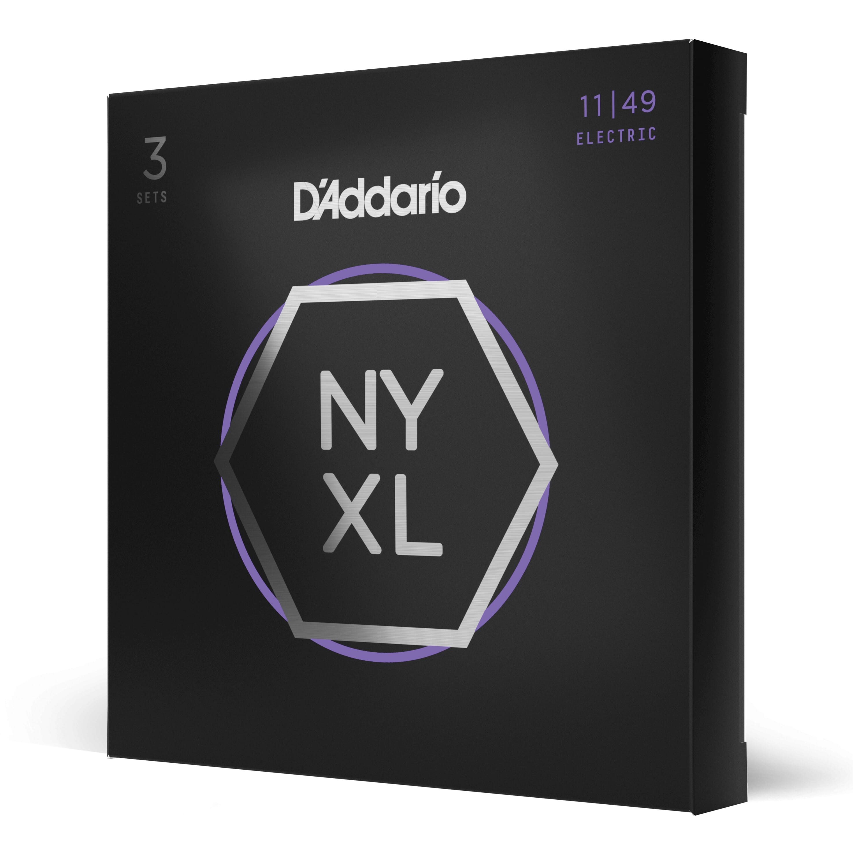 D'Addario NYXL1149-3P Nickel Wound Electric Guitar Strings, Medium, 11-49, 3 Sets