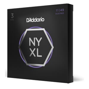 D'Addario NYXL1149-3P Nickel Wound Electric Guitar Strings, Medium, 11-49, 3 Sets