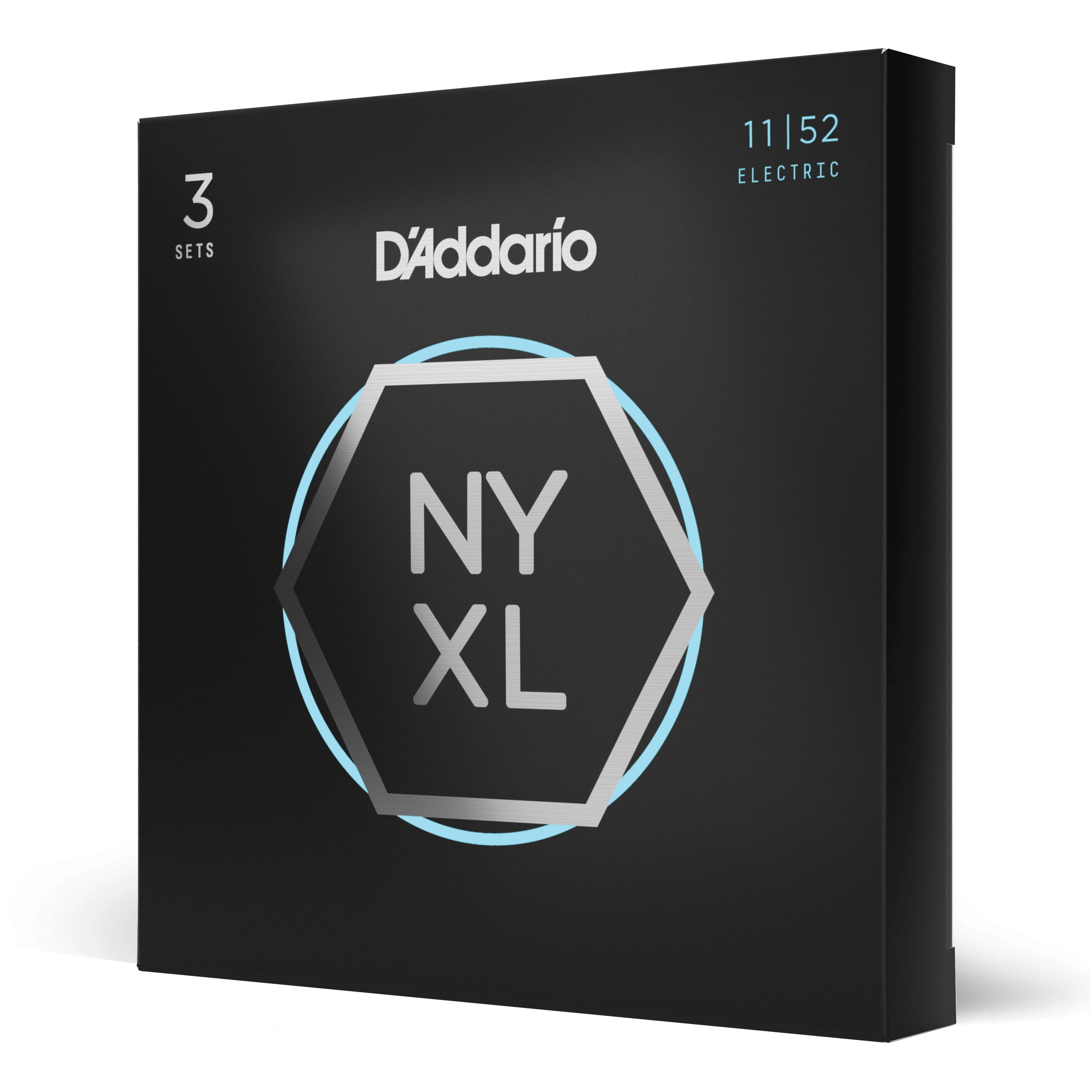 D'Addario NYXL1152-3P NYXL1152 Nickel Wound Electric Guitar Strings, Medium Top / Heavy Bottom, 11-52, 3 Sets
