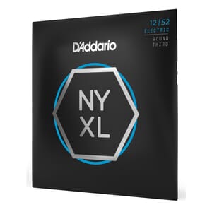 D'Addario NYXL1252W Nickel Wound Electric Guitar Strings, Light Wound 3rd, 12-52