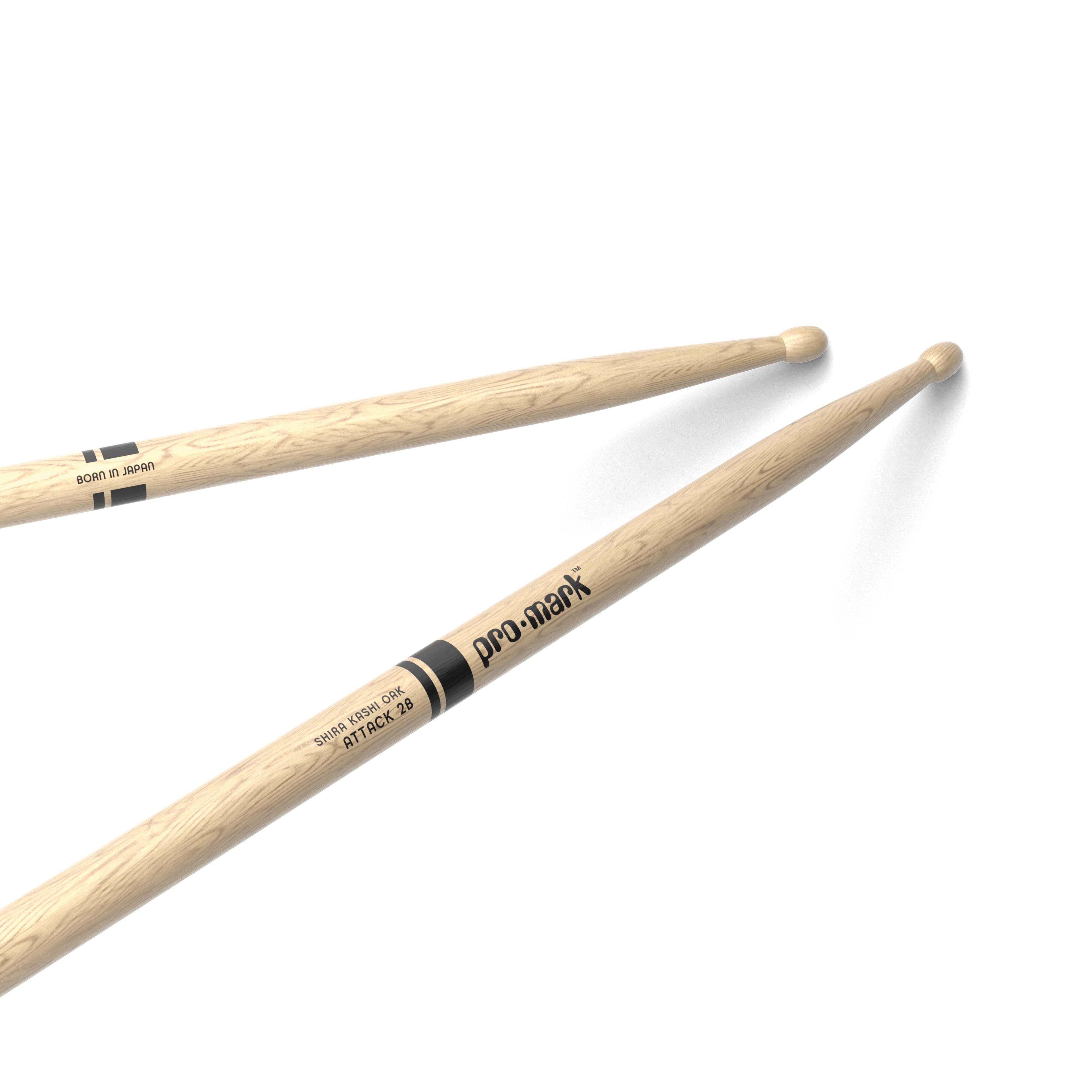 ProMark Classic Attack 2B Shira Kashi Oak Drumstick, OvalTip